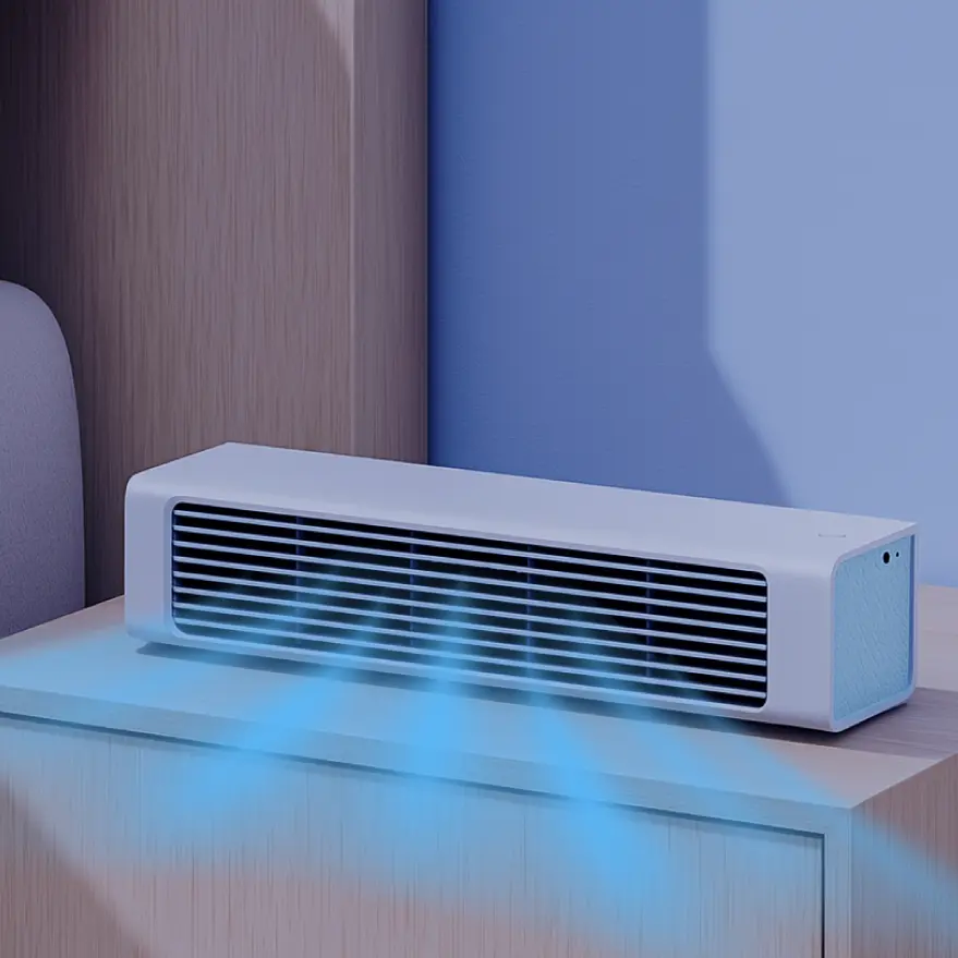 Qinux BreezaMax Portable AC On stool